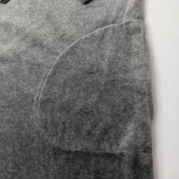 Pure Jill XS Shift Dress Gray Velour Pima Cotton Blend Raglan Long Sleeve Knee - Picture 6 of 8